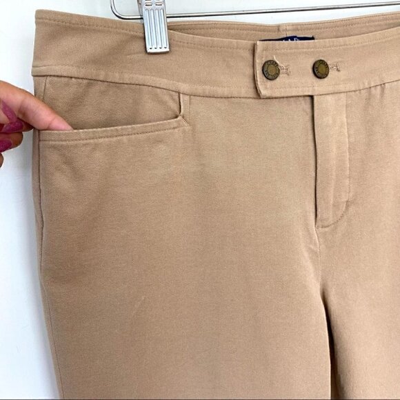 Chaps Ralph Lauren cropped trousers, petite size, stretch cotton blend - Picture 3 of 9